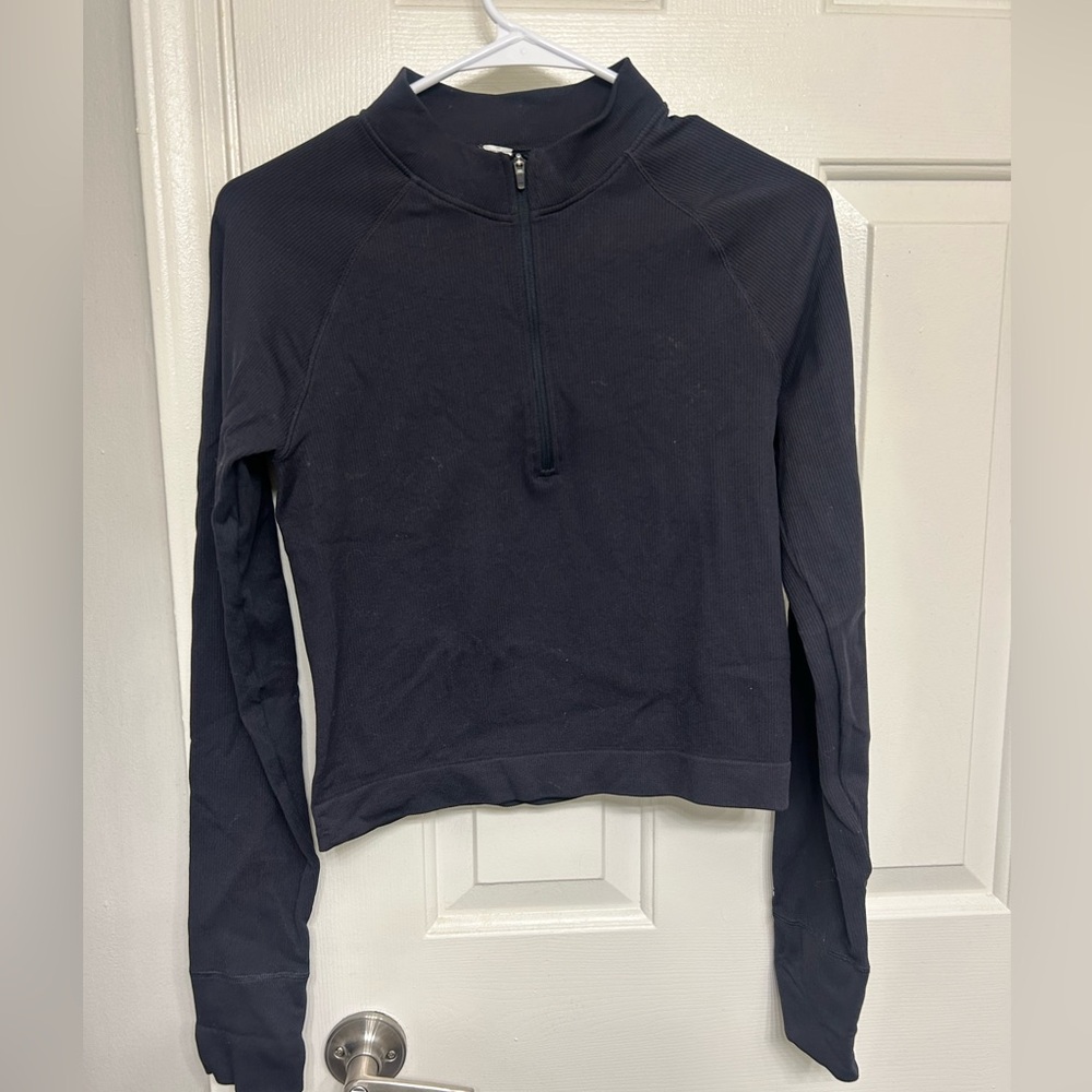 DSG Women's Black Quarter-Zip Long Sleeve Top